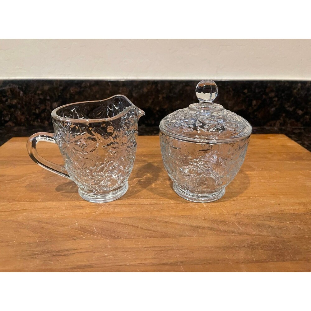 Princess House Fantasia Sugar bowl & Creamer